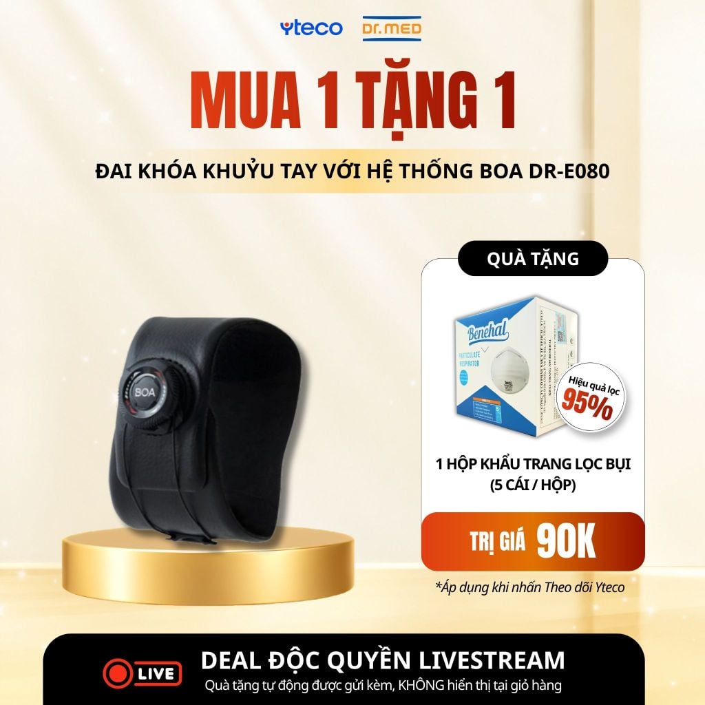 Dr.MED Đai khóa khuỷu tay với hệ thống BOA Dr.MED DR-E080