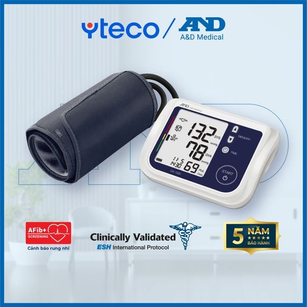 Máy Đo Huyết Áp Điện Tử Bắp Tay (AND, UA-1020, ASIA , Nhật Bản) YTECO