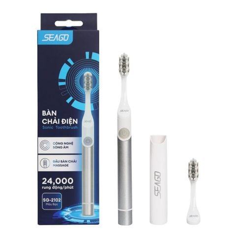Bàn chải điện SEAGO | SG-2102 - Bảo hành 12 tháng (1 đổi 1) Bảo hành của nhà sản xuất
