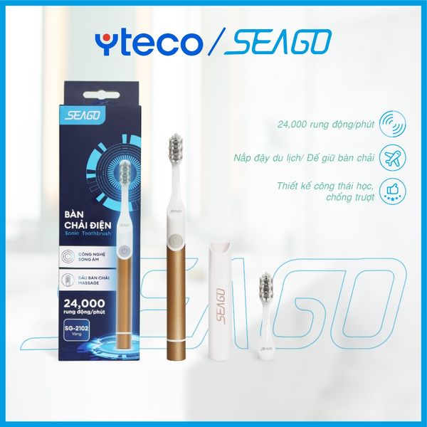 Bàn chải điện sóng âm Seago SG-2102 - YTECO