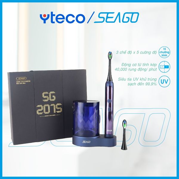 Bàn chải điện cao cấp khử trùng tia UV Seago SG-2015 - YTECO