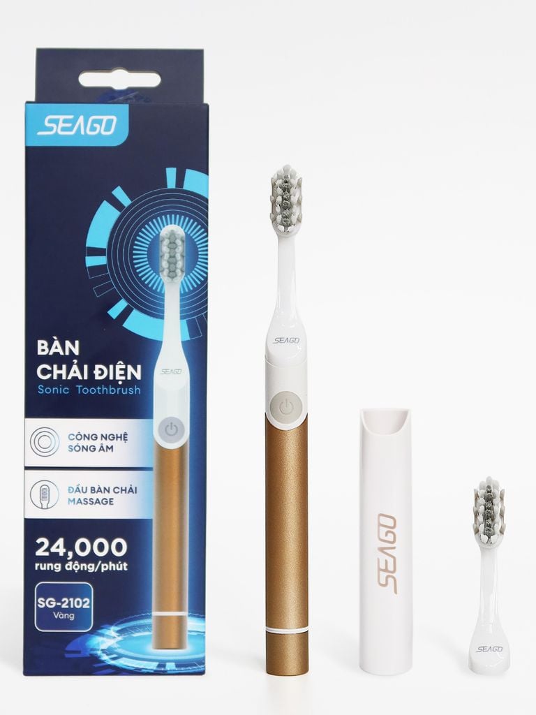 Combo 2 đầu bàn chải điện sóng âm Seago SG-2102 - YTECO