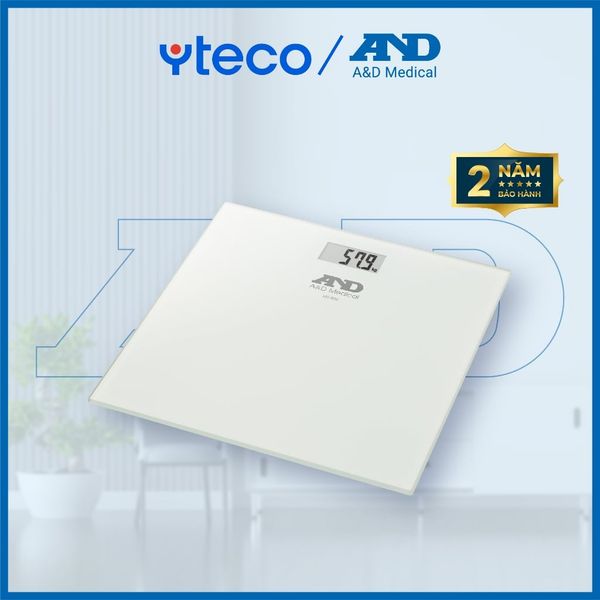 Cân sức khỏe điện tử mặt kính cường lực hiện đại AND UC-502