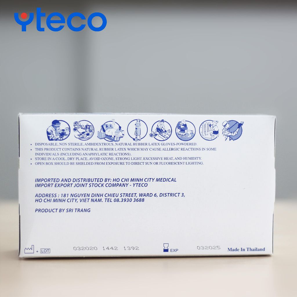 Găng tay có bột Super Care Latex Powdered Examination (H/100 cái)