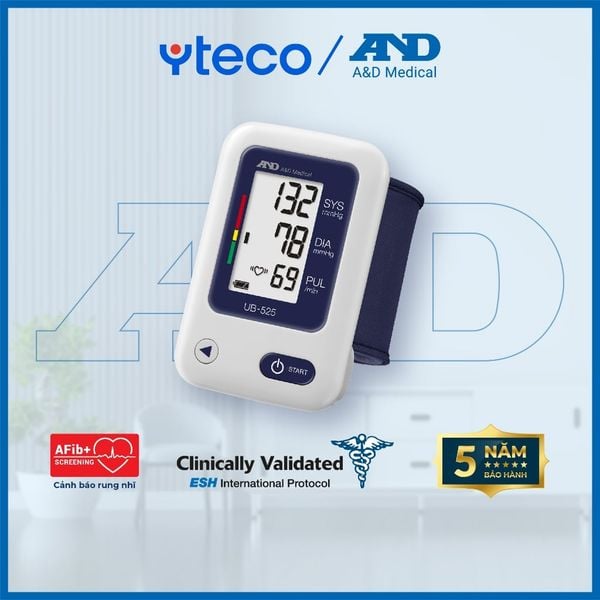 Máy Đo Huyết Áp Điện Tử Cổ Tay (AND, UB-525, ASIA , Nhật Bản) - YTECO