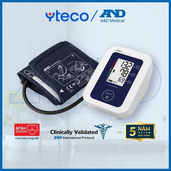 Máy Đo Huyết Áp Điện Tử Bắp Tay (AND, UA-651PLUS, ASIA , Nhật Bản) - YTECO