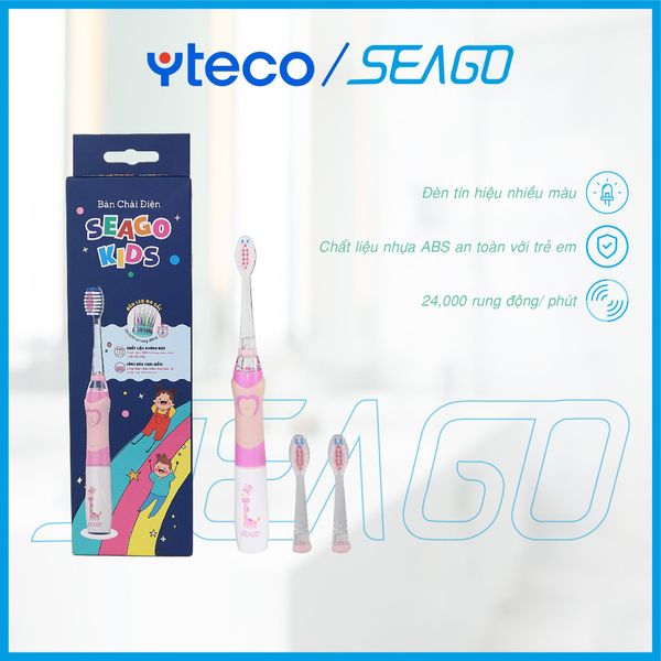 Bàn Chải Điện Trẻ Em (SEAGO, SG-977, màu hồng, màu Xanh, Trung Quốc) - YTECO