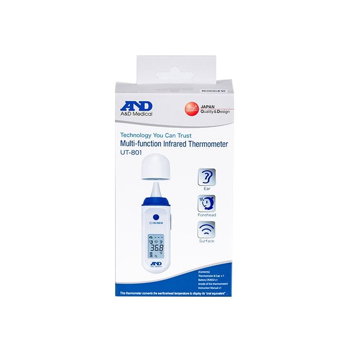 Nhiệt Kế Hồng Ngoại Đa Chức Năng  (AND, UT-801, Nhật Bản) - YTECO