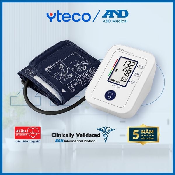 Máy Đo Huyết Áp Điện Tử Bắp Tay (AND, UA-611PLUS, ASIA , Nhật Bản) - YTECO