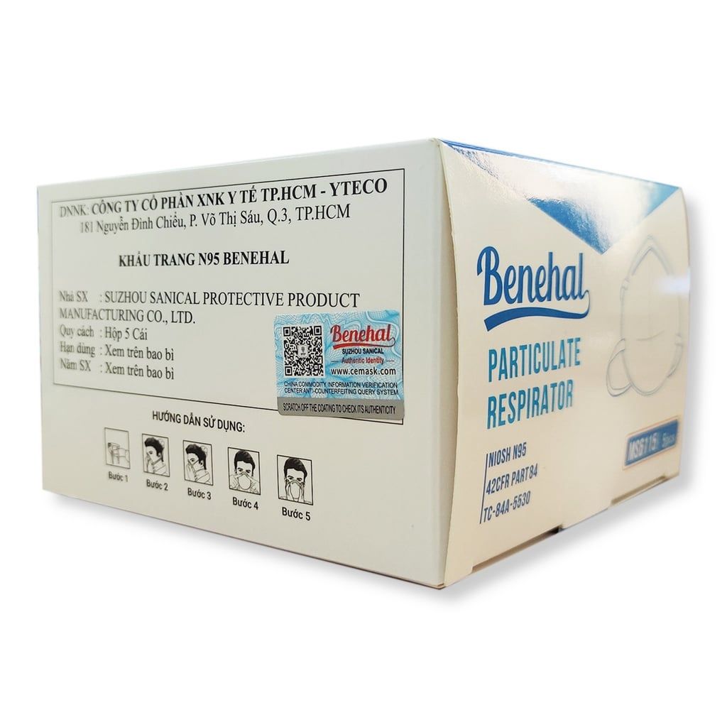 Khẩu Trang Lọc Bụi (BENEHAL, MS6115 - Hộp 5 cái) - YTECO