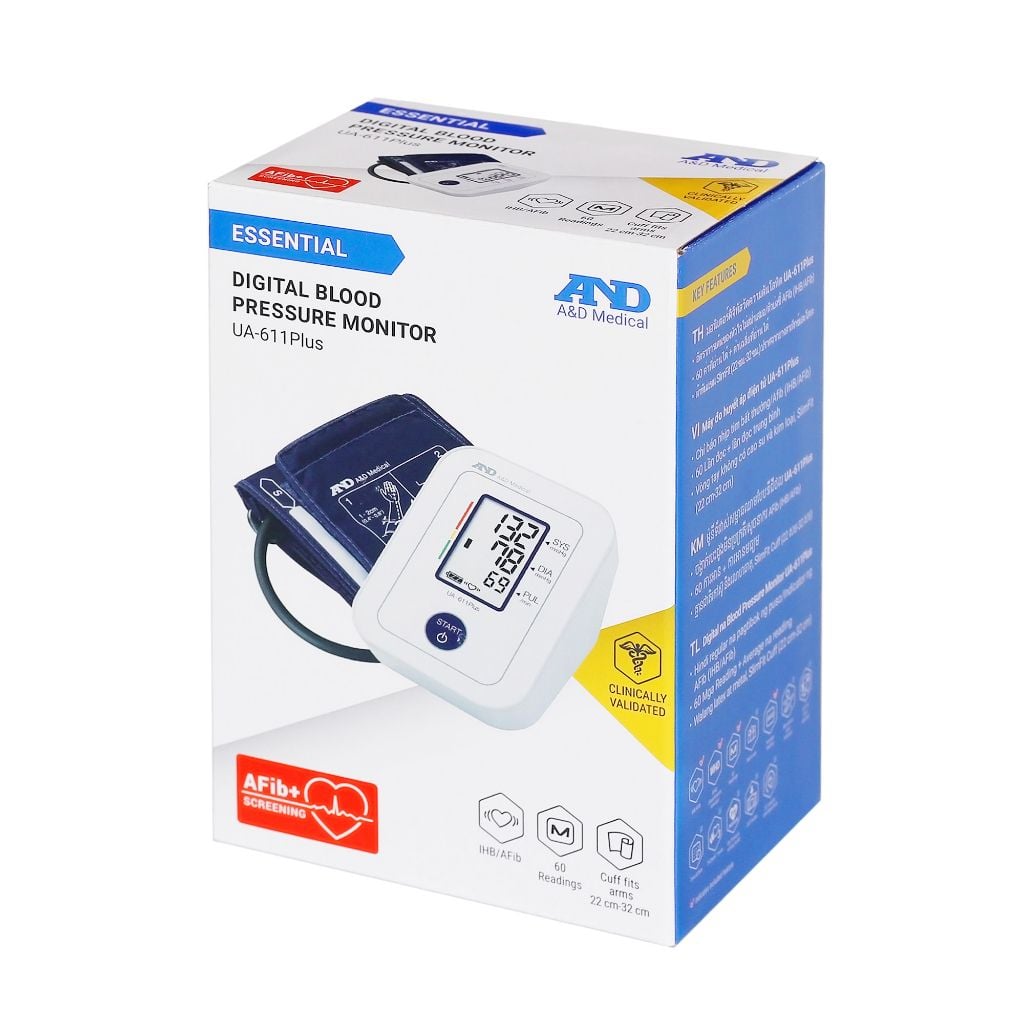 Máy Đo Huyết Áp Điện Tử Bắp Tay (AND, UA-611PLUS, ASIA , Nhật Bản) - YTECO