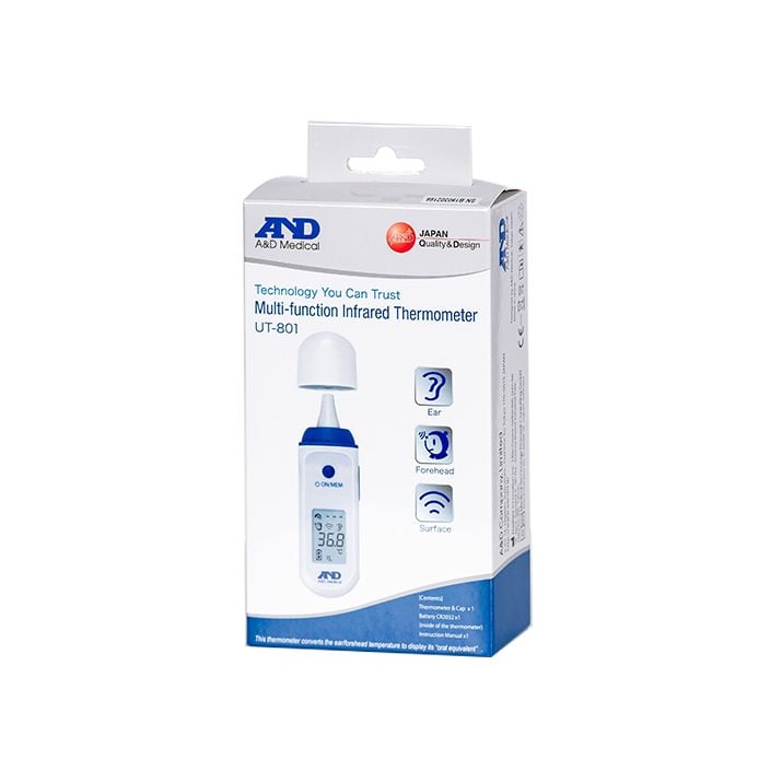 Nhiệt Kế Hồng Ngoại Đa Chức Năng  (AND, UT-801, Nhật Bản) - YTECO