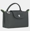  Túi Xách Longchamp Le Pliage Green Pouch With Handle Graphite - Recycled Canvas Size Mini Màu Xám 