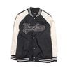 Áo Khoác Bomber MLB Nylon Front Graphic Varsity Jacket New York Yankees 3AJPV0244-50BKS Màu Đen Tay Trắng