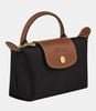  Túi Xách Longchamp Le Pliage Original Pouch With Handle Black - Recycled Canvas Size Mini Màu Đen Nắp Nâu 