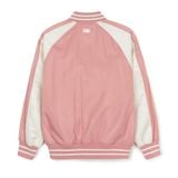  Áo Khoác Bomber MLB Nylon Front Graphic Varsity Jacket New York Yankees 3AJPV0244 Màu Hồng Tay Trắng 
