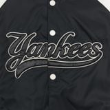  Áo Khoác Bomber MLB Nylon Front Graphic Varsity Jacket New York Yankees 3AJPV0244-50BKS Màu Đen Tay Trắng 