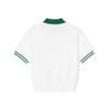  Áo Croptop MLB Korea Women's Sportive Varsity Half Zip Up New York Yankees Ivory 3FKPV0543-50IVS 
