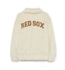  Áo Khoác Lông MLB Ecofur Varsity Jacket CLE Màu Trắng 3AFDVO236 