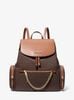  Balo Michael Kors MK Jet Set Large Logo Backpack Màu nâu phối viền nâu 35T1GTTB3B 