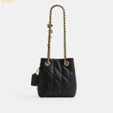  Túi Đeo Chéo Coach Jade Drawstring Bag With Quilting Black CER88 