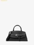  Túi Xách Michael Kors Greta Small Leather Satchel Black 35F6SG8S1L 