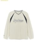  Áo Tay Dài MLB Varsity Sportive Curlsive Woven Man-to-Man New York Yankees 3AMTV1254-50CRD Trắng 