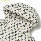  Áo Khoác Phao MLB Monogram New York Yankees 3ADJM0326-50CRS Trắng Kem 