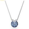  Dây Chuyền Swarovski Bella V pendant Round cut, Blue, Rhodium plated 5734232 
