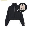  Áo Half-zip MLB Women's Medium Logo Crop Half-Zip Man-to-Man NY (Black) 3FMTB0731-50BKS 