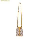  Túi Bucket MLB Dia Monogram Jacquard Mini Bucket Bag New York Yankees Beige - 3ABMS022N-50BGS 