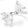  Nhẫn Swarovski Mesmera open ring Heart cut, Pavé, White, Rhodium plated 5705591 