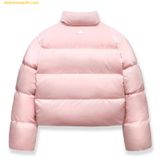  Áo Khoác Phao MLB Women's Crop Metallic Glossy Curved Padded NY (Mg.Pink) 3FDJB2346-50PKM Hồng 