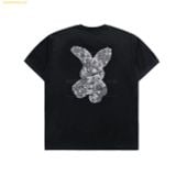  Áo Phông ADLV Bear Doll Fuzzy Rabbit Short Sleeve T-Shirt Đen 