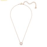  Dây Chuyền, Vòng Cổ Swarovski Una necklace Round cut, White, Rose gold-tone plated 5272364 