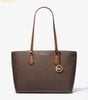 Túi Đeo Vai Michael Kors Sheila Large Signature Logo Tote Bag 35S4G6HT9B Nâu Logo