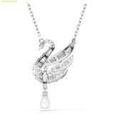  Dây Chuyền - Vòng Cổ SWAROVSKI Swan Pendant Thiên Nga Bạc Đá Trắng Mạ Rhodium 5723387 