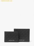  Ví Nam Michael Kors Cooper Logo Billfold Wallet With Passcase Black Set 2 Ví 36U9LCRF6B 