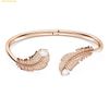  Lắc tay Swarovski Idyllia bangle Feather, White, 18K rose gold finish 5663479 