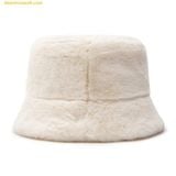  Mũ Bucket MLB Fur Bucket Hat BOS (L.Beige) 3ABQM134N-50INS Trắng 