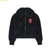  Áo Khoác Lông MLB Women's Heart Crop Fleece Jumper NY (Black) 3FFDH0126-50BKS 