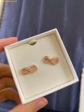  Khuyên Tai, Bông Tai Swarovski Hyperbola stud earrings Infinity, White, Rose gold-tone plated 5684085 
