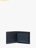  Ví Nam Michael Kors Cooper Logo Billfold Wallet With Passcase Plblue Set 2 Ví 36U9LCRF6B 