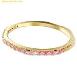 Vòng Tay, Lắc Tay Swarovski Matrix bangle Baguette cut, Octagon shape, Pink, Gold-tone plated 5720624 
