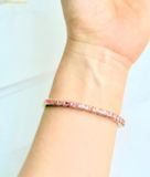  Vòng Tay, Lắc Tay Swarovski Matrix bangle Baguette cut, Octagon shape, Pink, Gold-tone plated 5720624 