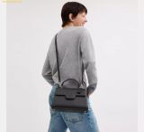  Túi Xách COACH Eliza Top Handle Bag CT852 Đen Trơn 