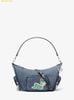  Túi Đeo Xách Michael Kors Merritt Small Embellished Denim Convertible Crossbody Bag Washed Denim 35T6S0WC1B 