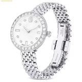  Đồng Hồ Swarovski Matrix tennis 7-link watch Swiss Made, Metal bracelet, Silver tone, Stainless steel 5673022 