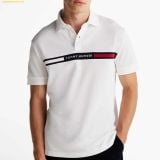  Áo Polo Tommy Hilfiger Polo Logo Faixa Regular T-shirt Trắng 
