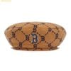 Mũ Nồi MLB Diamond Monogram Wool Jacquard Beret B (D.Beige) 3ACBMW126-43BGD